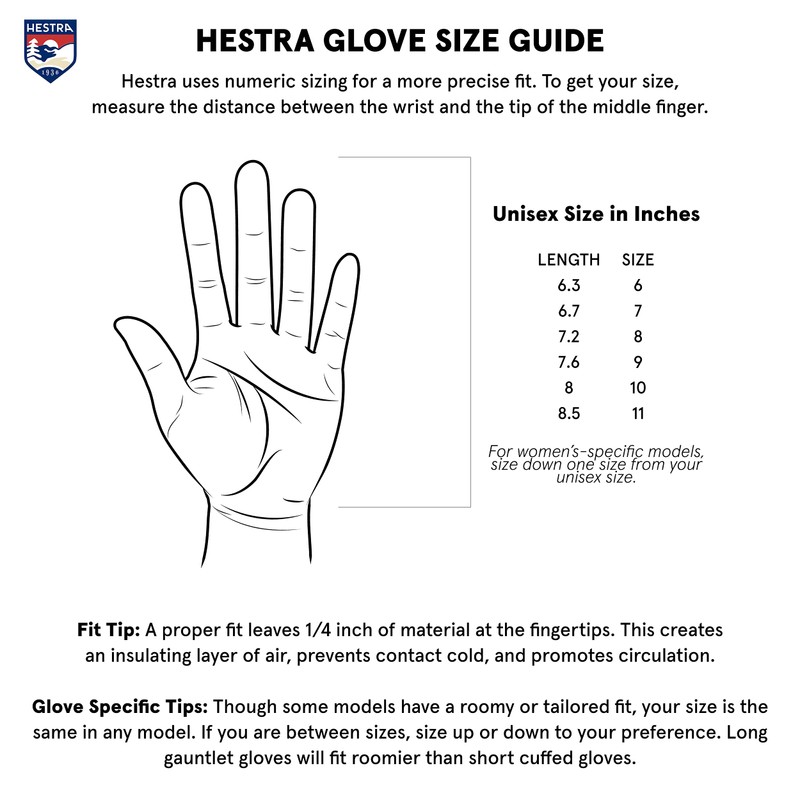 Hestra Unisex Ventair Long Full 5-Finger Glove for Cycling, Walking