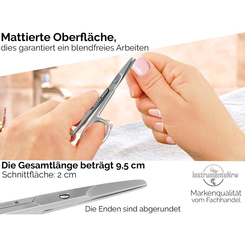 Professional Stainless Steel Nail Scissors with Straight Cutting Surface