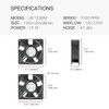 SOTOP IP55 Waterproof Metal Blades Axial Fan, 115V AC 120mm