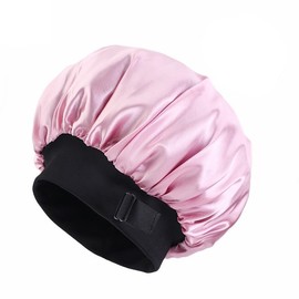 Unisex Large Bonnet for Sleeping High Elasticity Headscarf Shower Cap Beauty Hairdressing Hair Care hat (AU, Alpha, One Size, Pink)