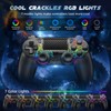 Glitfix Wireless Controller für PS-4/Pro/Slim/PC, Game Controller mit Turbo/Zurück Taste/Dual