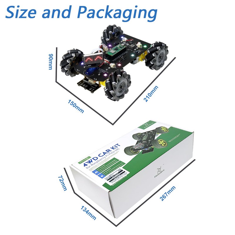 Freenove Mecanum Wheel Car Kit for Raspberry Pi Pico W