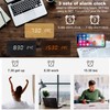 Buachois Wooden Digital Alarm Clock, Alarm Clock with Wireless Charging