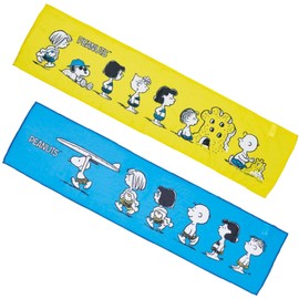 SNOOPY Cool Towel, Cool Touch, Cool, Tenugui Feel, Neck Hanging, Convenient, 7.9 x 31.5 inches (20 x 80 cm), Includes Pouch, Cute, Character, Snoopy, Yellow or Blue