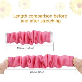 Compatible with TUYOMA Smartwatch Bands,Lamshaw 22mm Fabric Elastic Scrunchie Elastic Women Cute Replacement Straps Compatible for TUYOMA LW36 Smartwatch-1.32 Inches,Compatible with Truefree Watch GT2/GT1 Smartwatch (Pink)