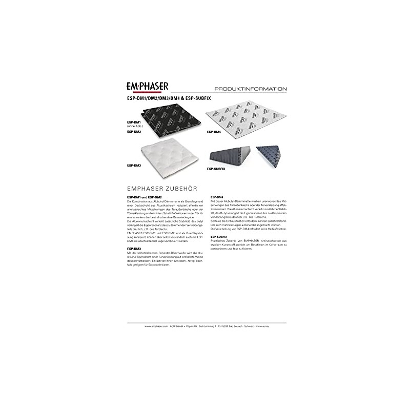 EMPHASER ESP-SUBFIX - 4 Pcs Anti Slip Bass Box Angle