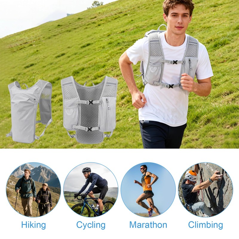 Running Hydration Vest Backpack, 5L Lightweight Hydration Backpack for Men