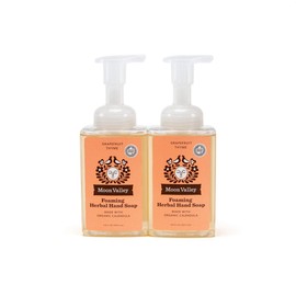 Moon Valley Herbal Foaming Hand Soap, Grapefruit Thyme 2 Pack, Vegan, Recyclable Bottle