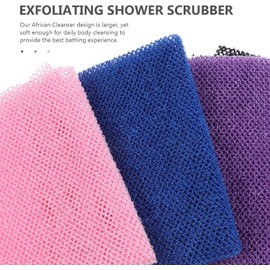 Paños Exfoliantes de Nylon Diseño Africano VOSAREA Pack de 4 para Limpieza Profunda