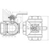 WOG200 3-Way 304 Stainless Steel Ball Valve L-Type 1" NPT