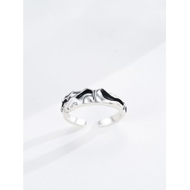 KATHLU Mountain Ring for Women 925 Sterling Silver Mountain Wave Rings Adjustable Thumb Rings Jewelry Gift