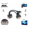chenyang DMS-59Pin 1 to 2 DVI 24+5 Splitter Extension Cable