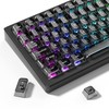 dagaladoo Grey Clear keycaps,Transparent keycaps 60 75 100 Percent,Ceramic Jelly