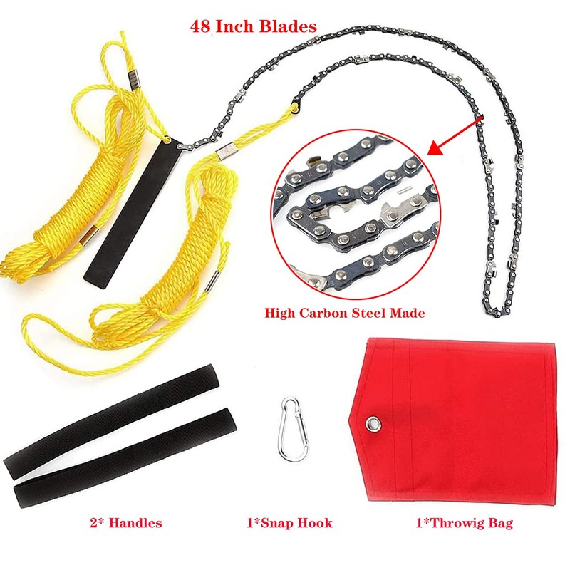 48 Inch High Reach Tree Limb Hand Rope Saw with