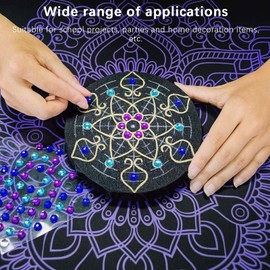 Round Black Cardstock, 8 Pieces 15cm Thick DIY Mandala Round Cardboard for Sketch Painted