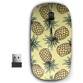 2.4G Ergonomic Portable USB Wireless Mouse for PC, Laptop, Computer, Notebook with Nano Receiver ( Pineapple Tropical Jungle )