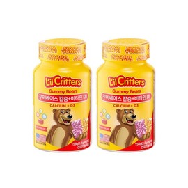 릴크리터스 꾸미베어스 칼슘+비타민D3 2개 Lil' Critters Gummy Bears Calcium + Vitamin D3 2-pack
