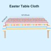 Jc.upin Easter Table Cloth,Easter Decorations,Wipe Clean Tablecloth,Egg Hunt Pink Yellow