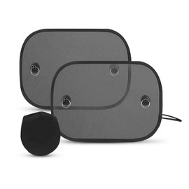 2 Pcs Car Window Shades for Baby - Reusable UV Protection Sun Shades with Suction Cups - Universal Fit for Cars (45x38cm) - Blocks Sun Glare & Heat - Ideal for Baby, Kids, and Pet Protection