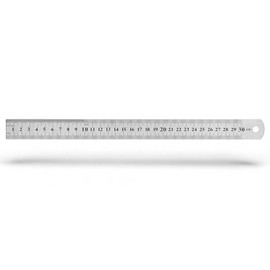 Oumefar Regla de 30 Cm, Regla de Metal de Acero Inoxidable Herramienta de Medici?n Precisa con Escala Doble para Dibujar y Crear Marcas F?ciles de Leer, Liviana y Port?til