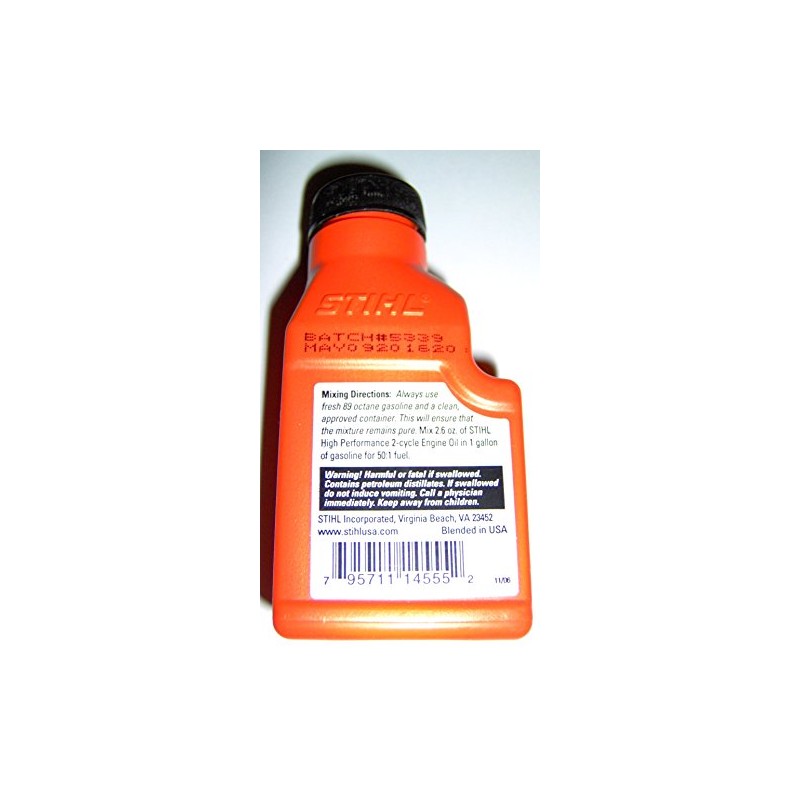 Stihl High Performance 2 Cycle Engine Oil 2.6 Ounce Bottle
