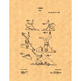 John Deere Plow Patent Print (16" x 20") M14387