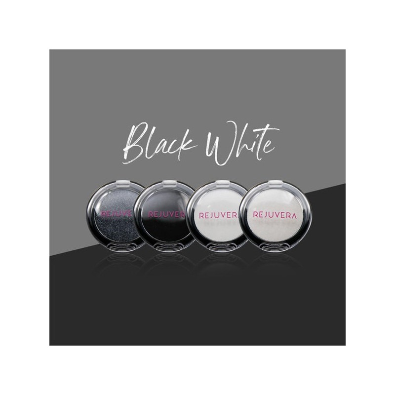 Rejuvera Black White Eyeshadow / Shadow Palette, B001 Real Black
