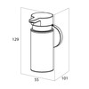 Tiger Noon Large Wall Mounted Soap Dispenser Stainless Steel Black
