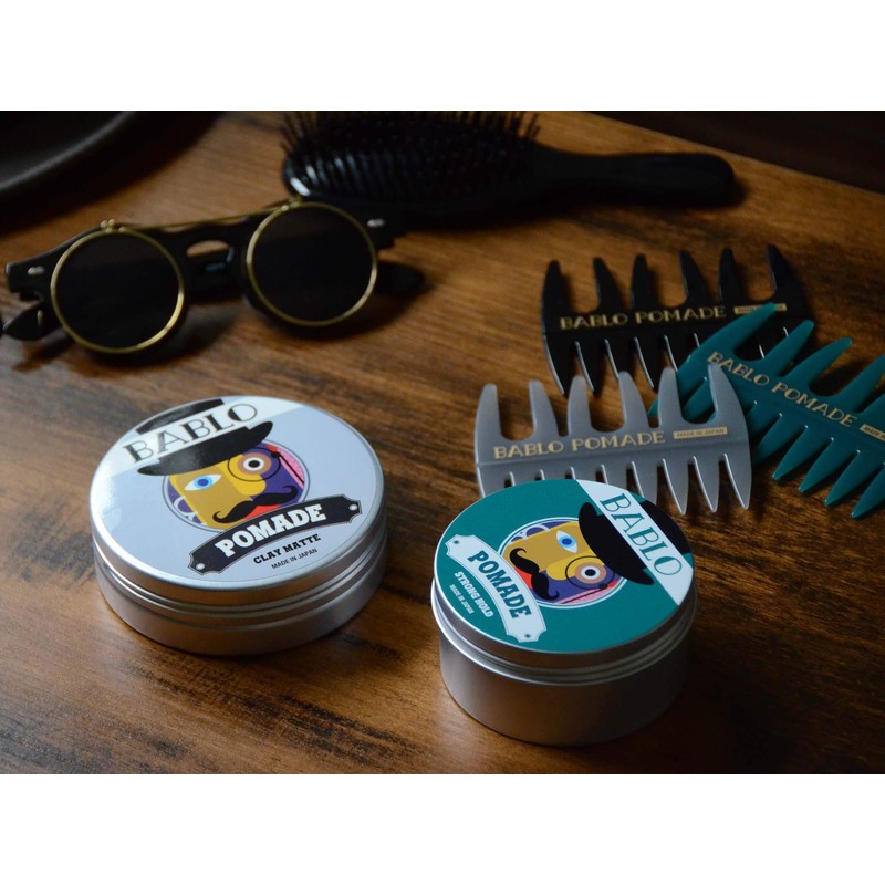 Babro Pomade Mesh Comb (Grey) & Black Comb & Black
