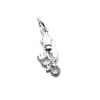 Squid Charm Pendant .925 Sterling Silver