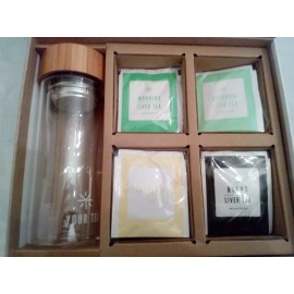 YOUR TEA NEW !! Your Tea- 14 Day Liver Cleanse - Including Leak- Proof Glass Thermos