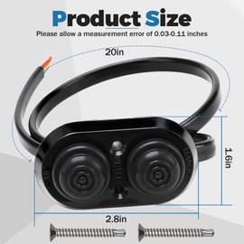 Trim Switch for Boat, Tilt Trim Switch with IP67 Waterproof, Push Button Transom Suitable for Fishing Boats Yachts Ships, Black