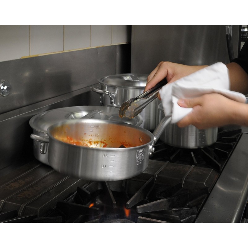 EBM アルミ プロシェフ 浅型片手鍋(目盛付)15cm