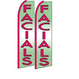 Facials  King Size Polyester Swooper Flag Pk of 2