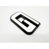 Auto Front GMC White Black OVERLAY Emblem Badge Fit 2023
