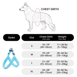 EXCELLENT ELITE SPANKER No Pull Dog Harness Step-in Adjustable Reflective Vest Soft Padded Easy Pet Chest Strap with Leash Clips for Small Medium Large Dogs Walking Training(M-PUL)