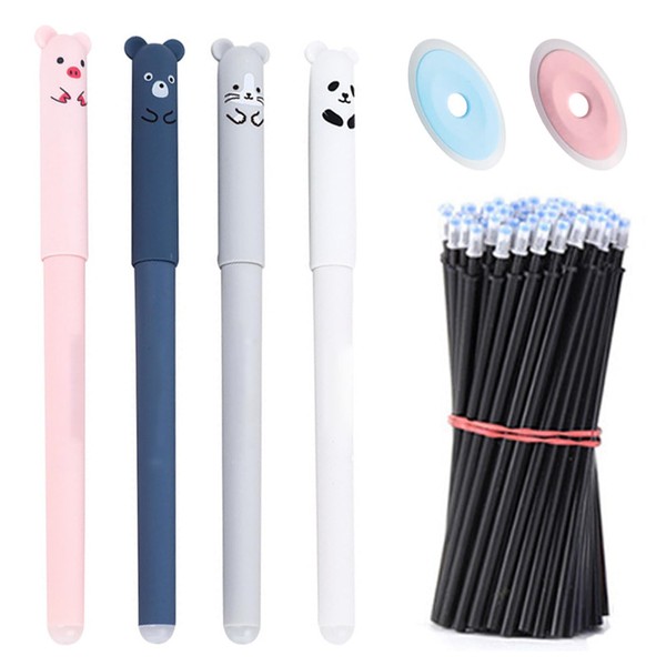 SUJEBKC Pack of 4 Erasable Pens with Neckband Pen, Legami