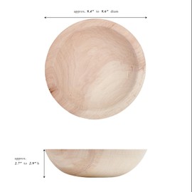 RUIRUICO Hand Carved Wooden Decorative Bowl for Home Entryway Decor, Wood Centerpiece Bowl for Coffee Table Decor, Wood Dough Bowl for Farmhouse Decor (Natural)