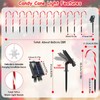 12 Pack Upgraded Solar Christmas Candy Cane Lights, 8 Modes
