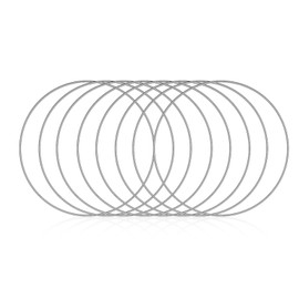 Dream Catcher Rings 15 cm, 8 Pieces Stainless Steel Metal Ring, DIY Silver Decorative Ring for Floral Hoop, Wedding Wreath, Floristry, Wall Hanging