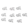 100pcs Cat Shape Paper Clips Increased Slip Resistance Rustproof Metallic