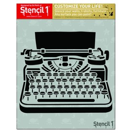 Stencil1 Typewriter Stencil Attractive & Durable Quality Reusable Stencils for Painting - Create Stencil Crafts and Decor - Decor on Walls Fabric & Furniture Recyclable Art Craft - 8.5" x 11"