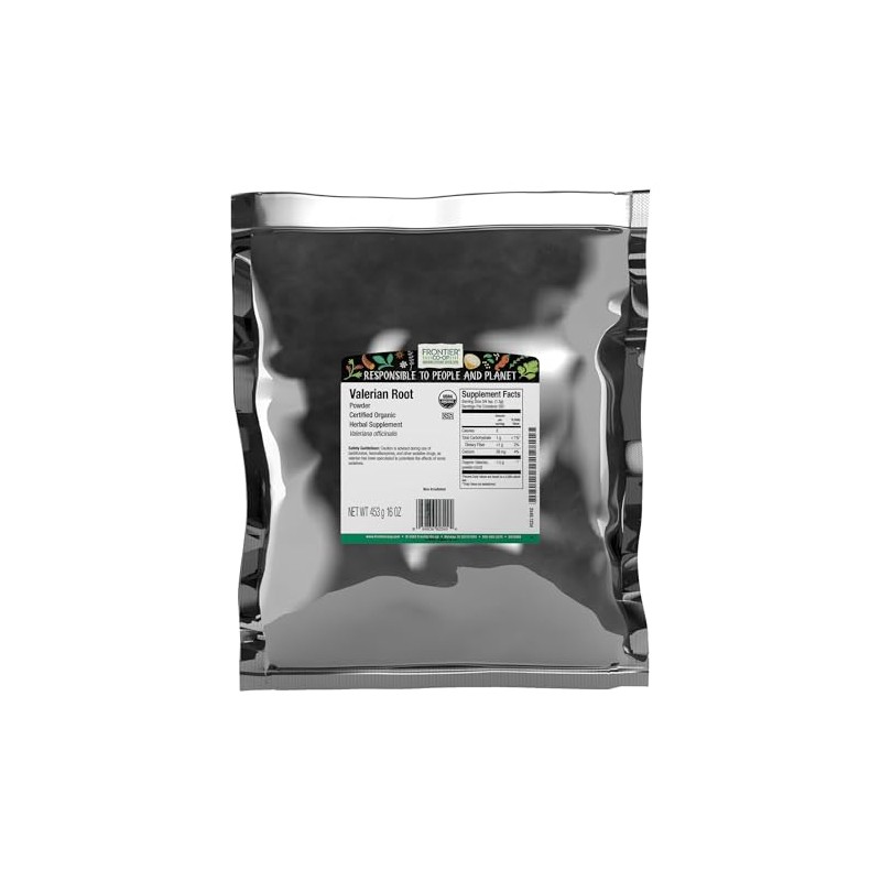 Frontier Co-op Organic Valerian Root Powder, 1lb Bulk Bag -