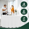 Exquisite 6 Pack White Plastic Table Cloth - 120 Inch