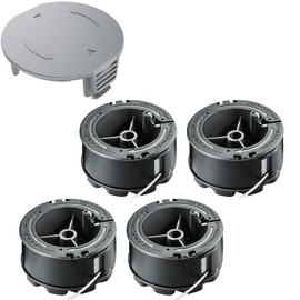 MUFUSHAN 4 Pieces Grass Trimmer Replacement Spool, Spool Cover for Bosch UniversalGrassCut 18 18-26 18-260 F016800570 (Length: 6 m, Thickness: 1.6 mm)