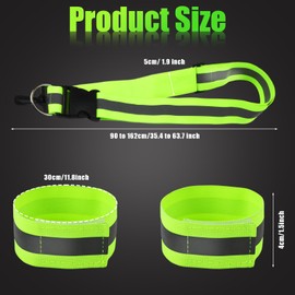 PEUTIER Reflective Running Equipment and Reflective Wristband, Reflective Shoulder Strap, Reflective Belt for Walks, Hiking, Cycling, Body Wrist (30 x 4 cm)