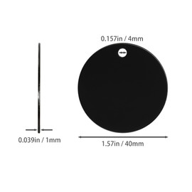 25 x Round Aluminum Engraving Blanks Labels Stamping Blanks Diameter 4cm (Black)