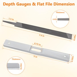 Earthtec 27742 Chainsaw Chain Raker Gauge Depth Gauges Drag Tool with Flat File