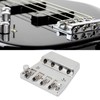 Electric Bass Bridge Replacement 4 Strings Height Adjustable Zinc Alloy