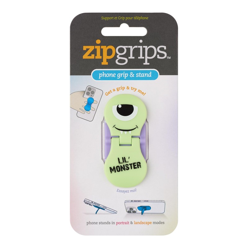 ZipGrips Handy-Griff und Ständer | Universeller Handy-Finger-Handhalter | Ultradünner, erweiterbarer